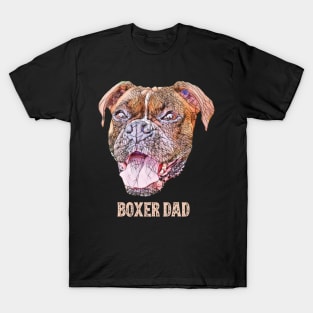 Boxer Dad Father's Day Gift T-Shirt